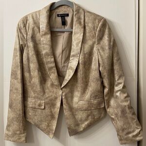 INC International Concepts Beige Snakeskin Blazer